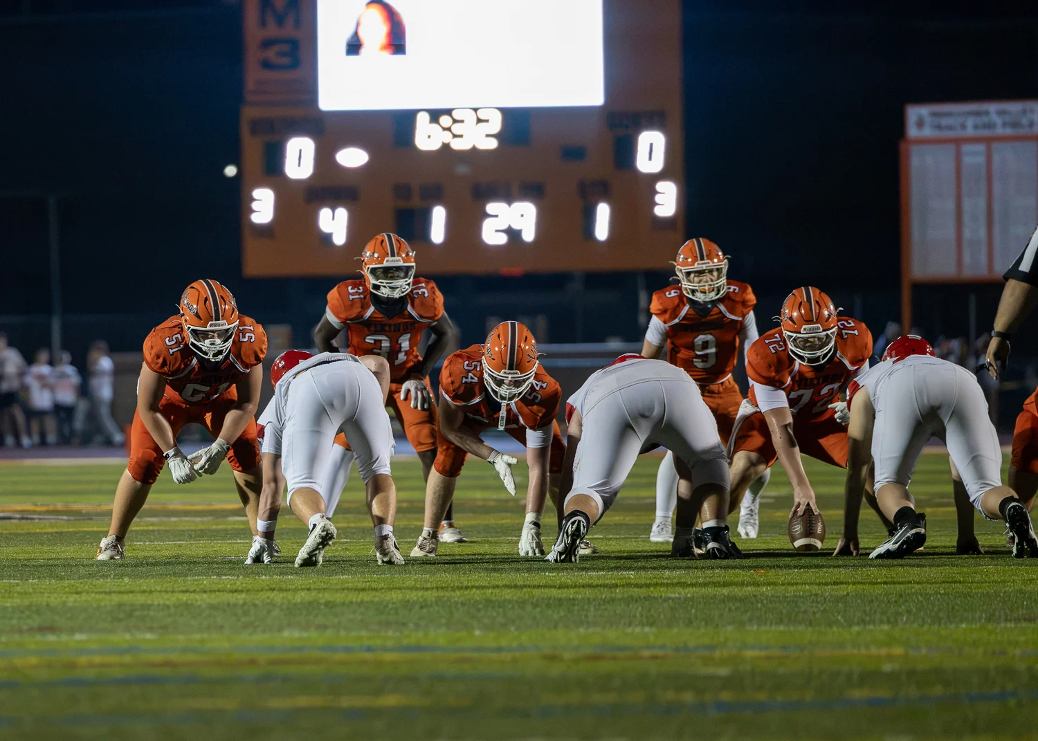 Offense set for the play