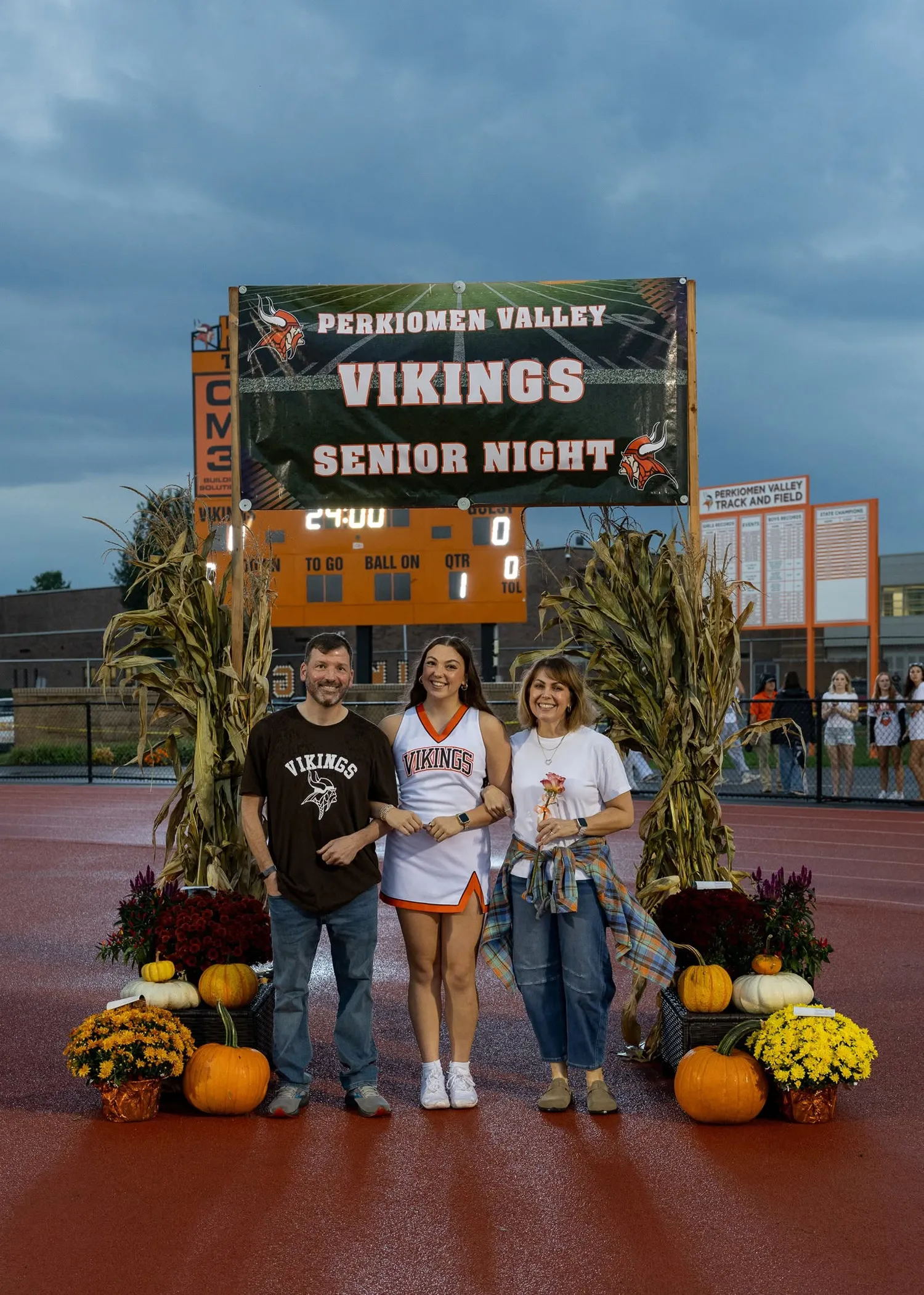 Cheerleader with Family