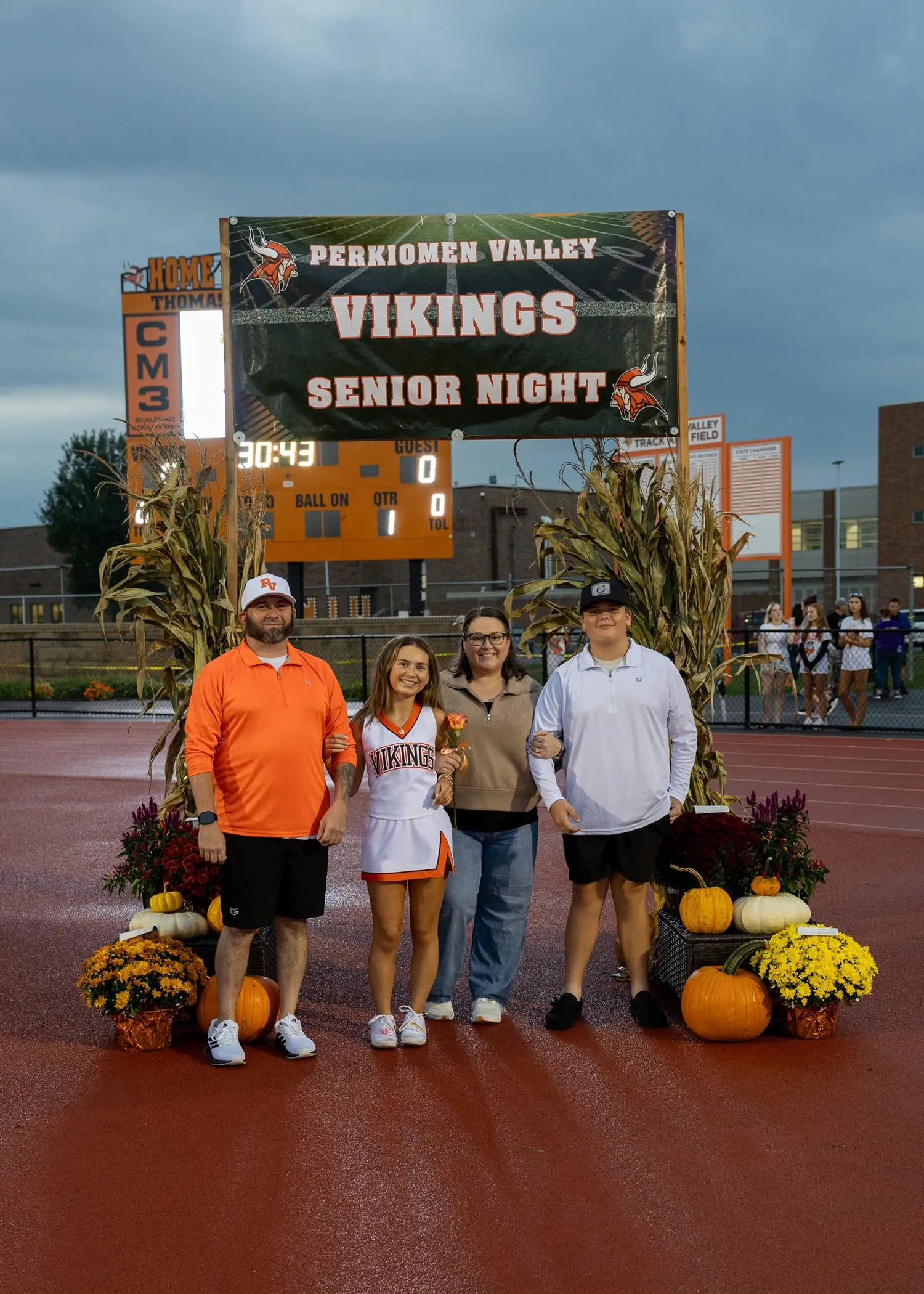 Cheerleader with Family