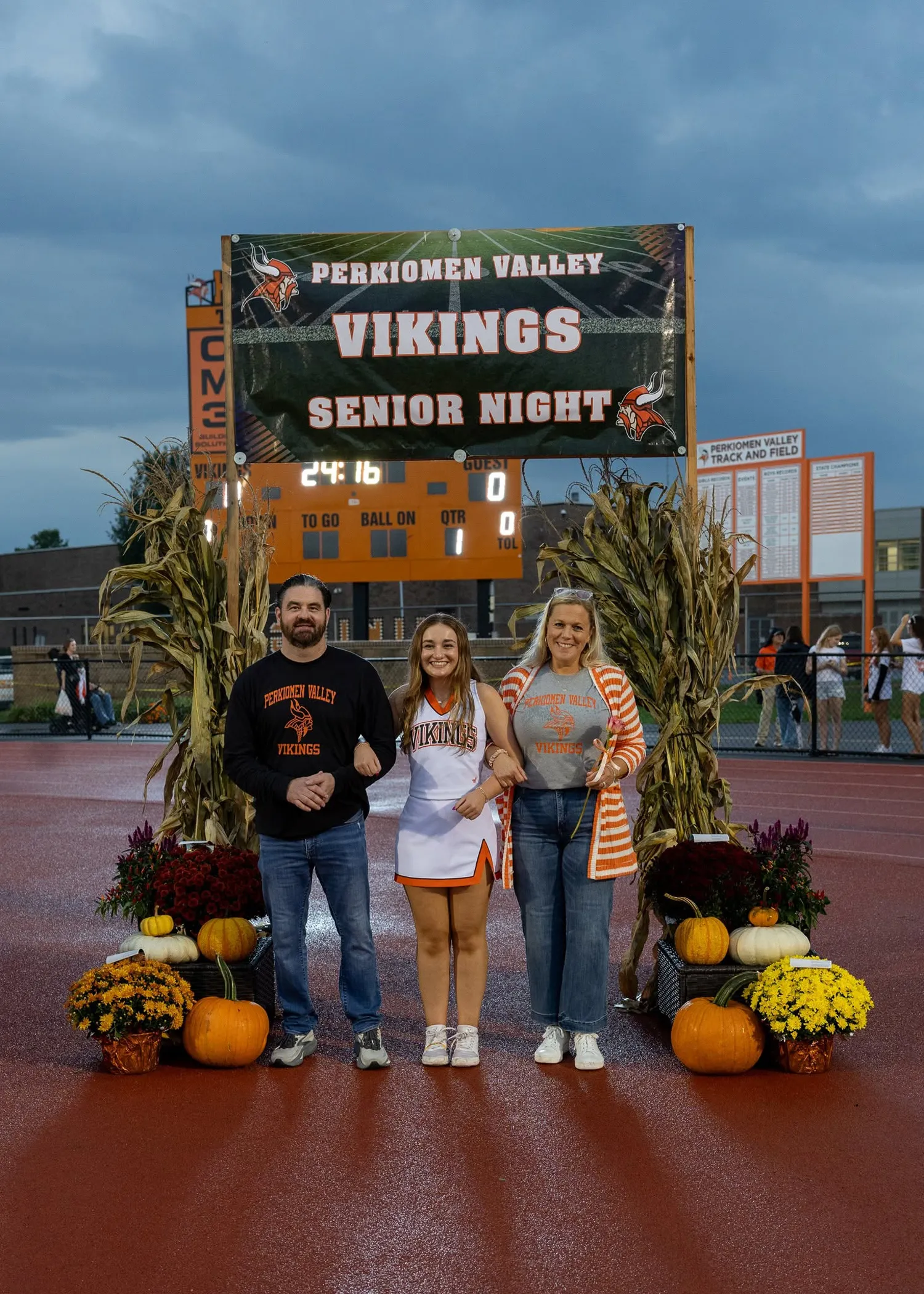 Cheerleader with Family