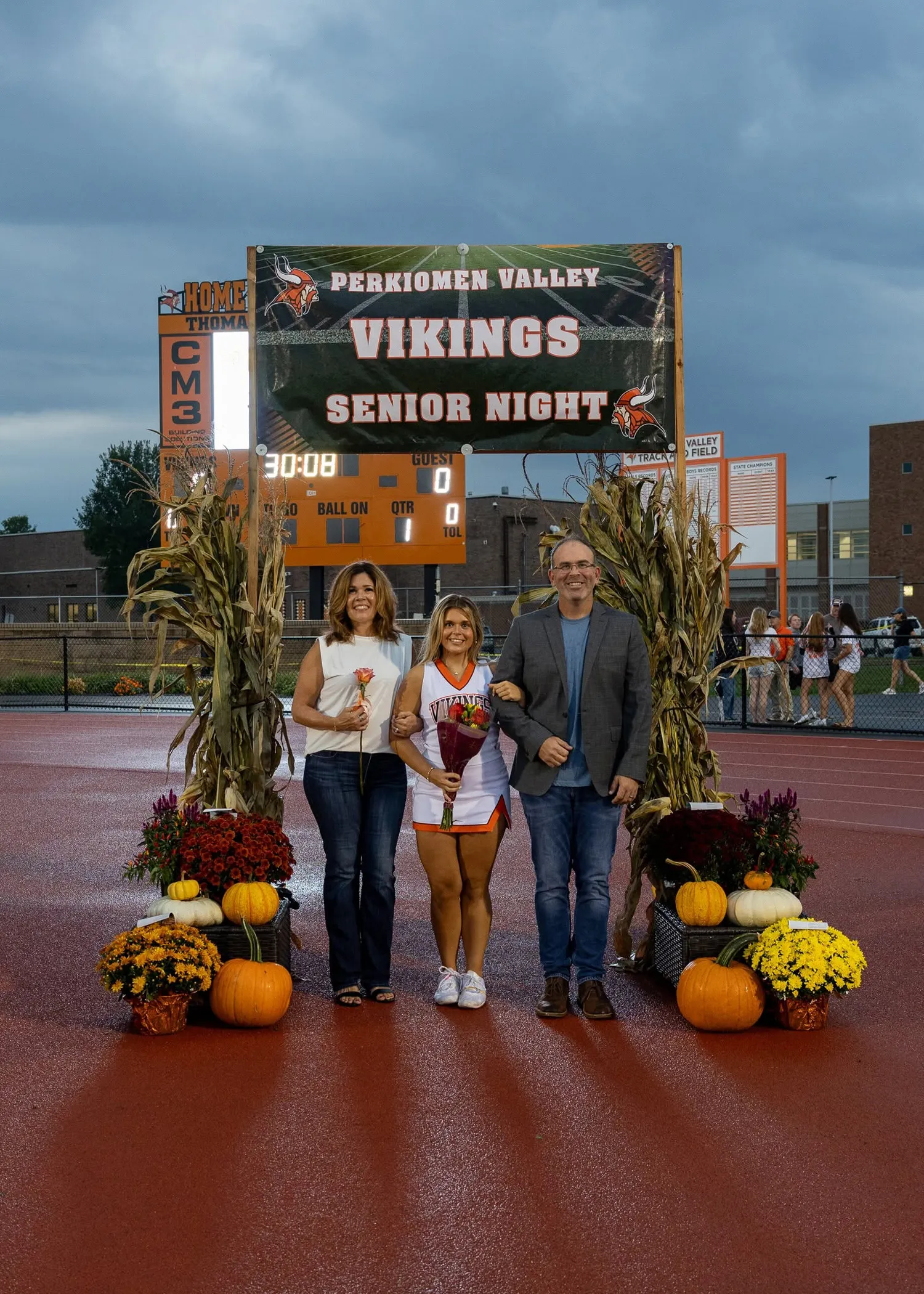 Cheerleader with Family