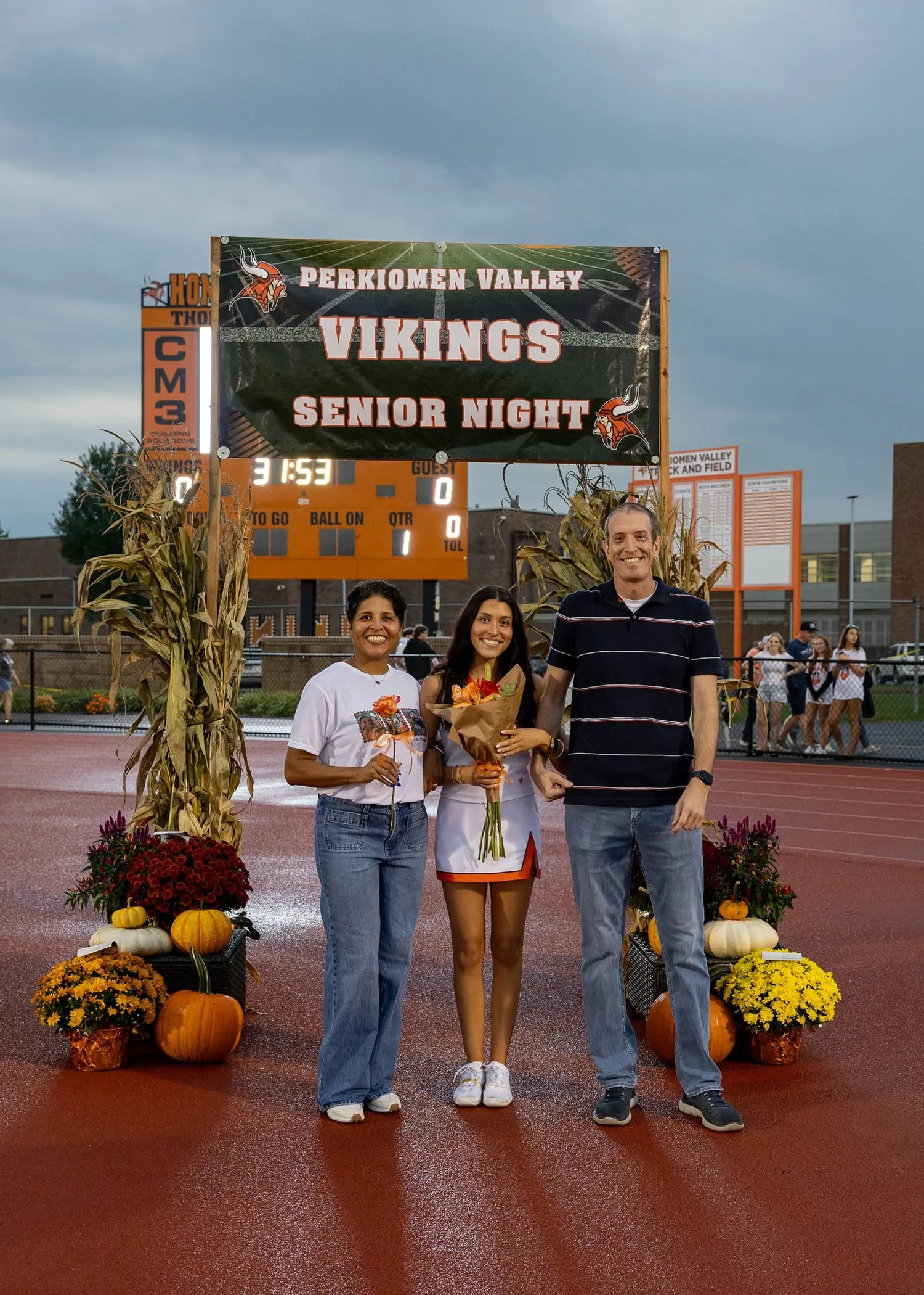 Cheerleader with Family