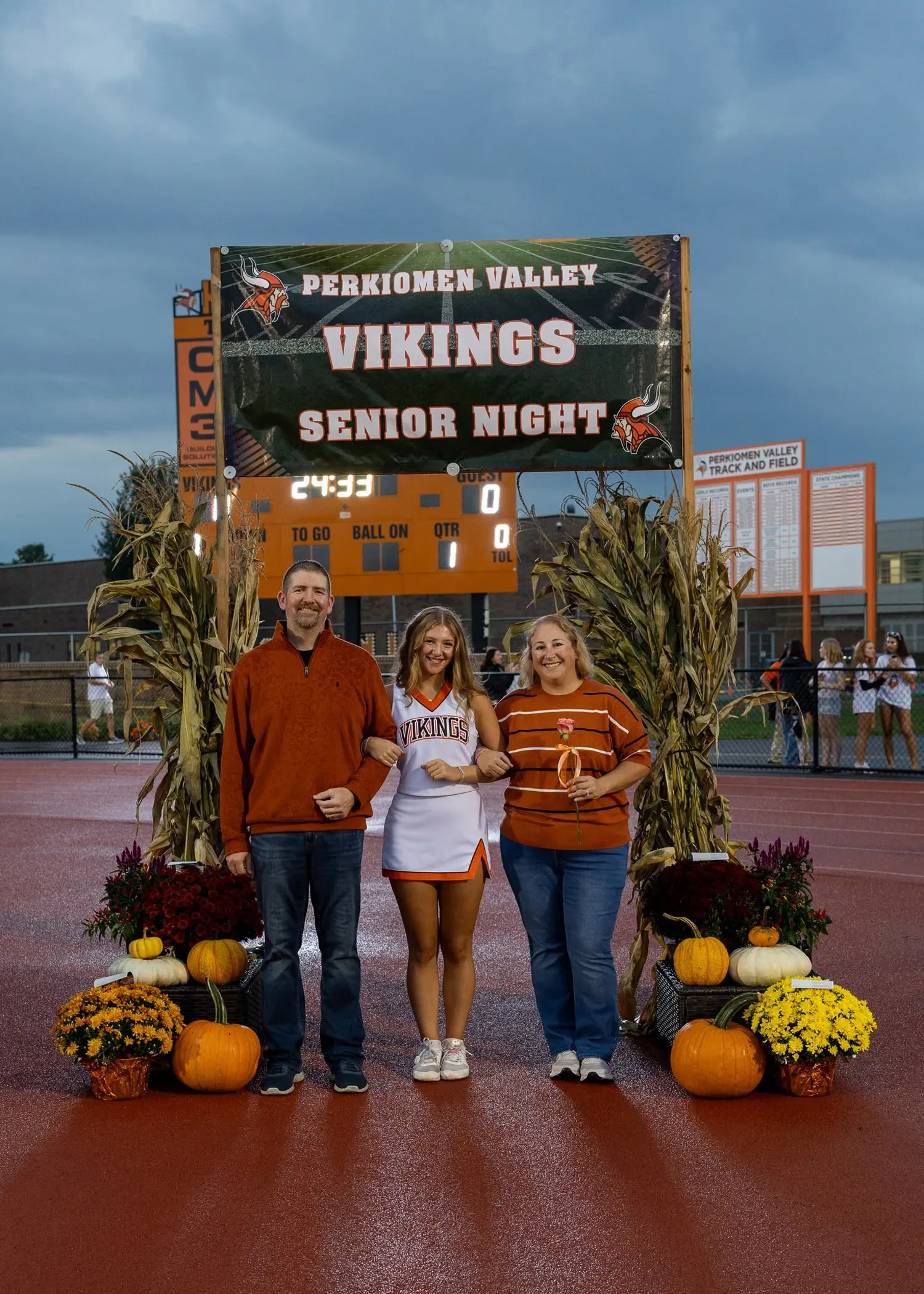 Cheerleader with Family