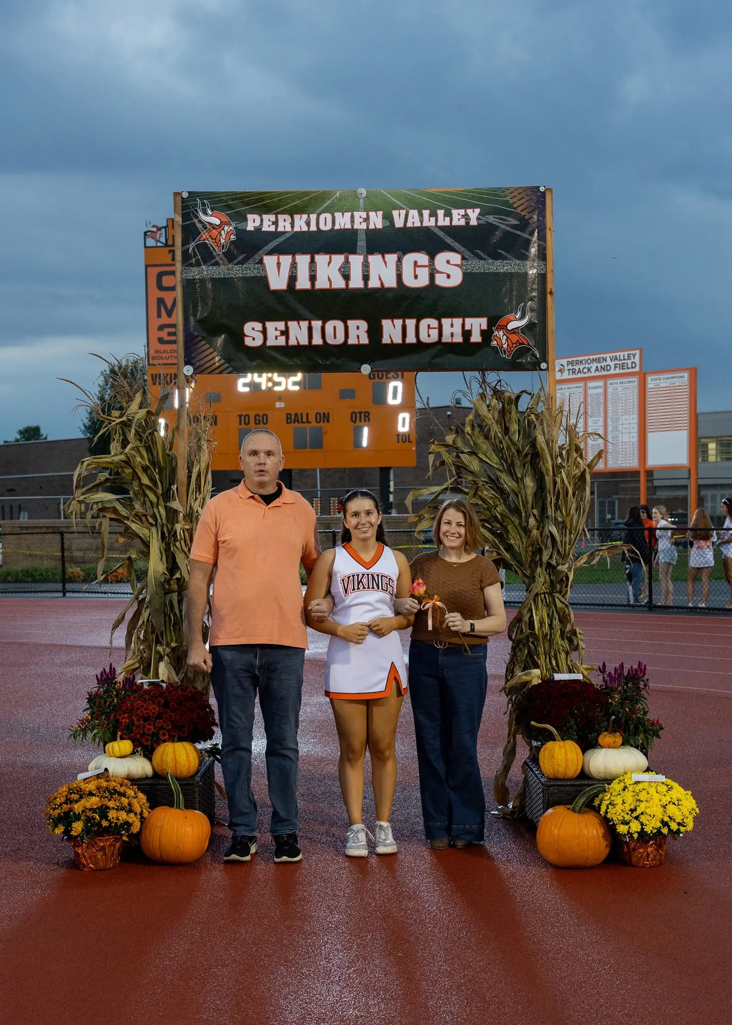 Cheerleader with Family